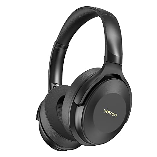 Betron SNM85 Noise Cancelling Headphones, Wireless Headphones, Foldable, Compatible with Bluetooth Smartphones Laptops Tablets Computers