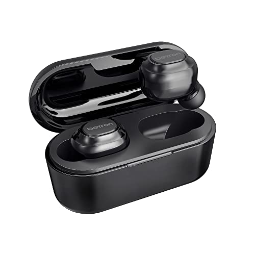 Betron BGM20 Bluetooth Earphones, Wireless In Ear Earbud Headphones with Microphone, Deep Bass Compatible with iPhone, iPad, Tablets, Smartphones
