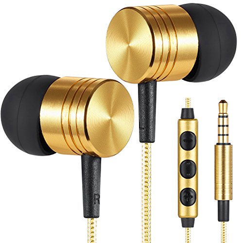 Betron B650 Earphones, Wired In Ear Headphones with Microphone and Volume Control, Noise Isolating Earbuds for Tablet, Laptop, Smartphone