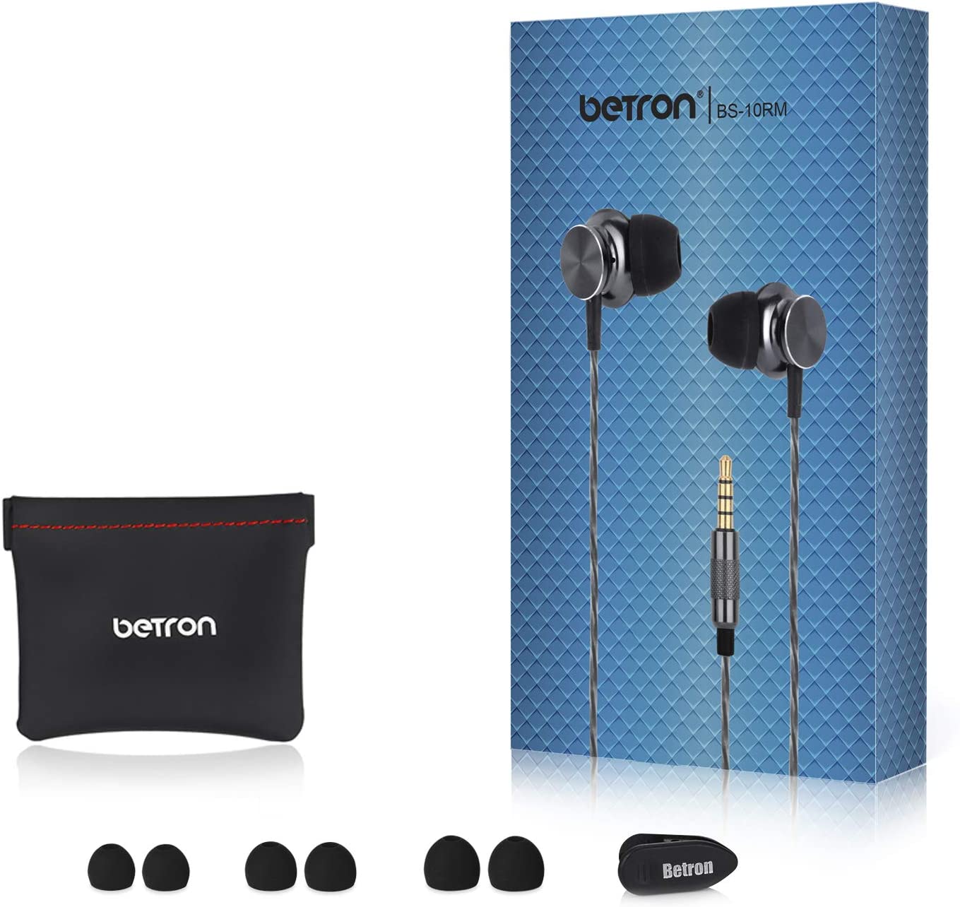 Betron Earphones Headphones Earbuds Powerful Bass Stereo Sound Comfy Fit BS10 